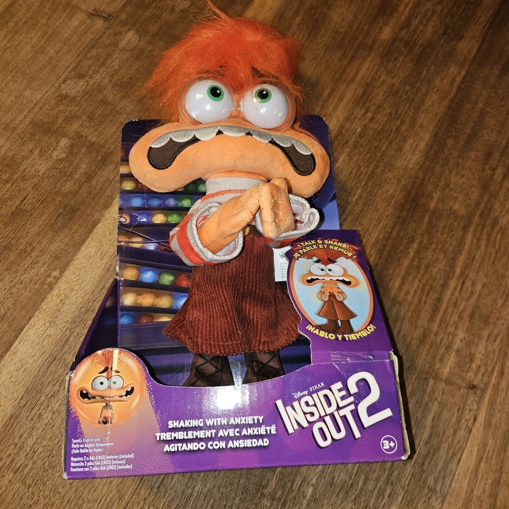 Just Play 45514 Disney and Pixar Inside Out 2 Shaking with Anxiety Feature Plush